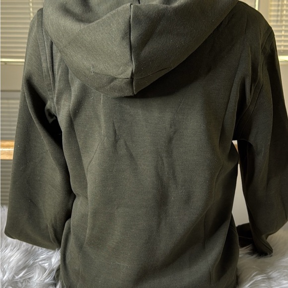 Lululemon City Sleek Hoodie Dark Olive Green Size 4 Excellent Condition - Picture 5 of 7